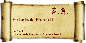 Polednak Marcell névjegykártya